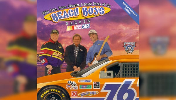 Cover art for "Beach Boys Salute NASCAR" LP